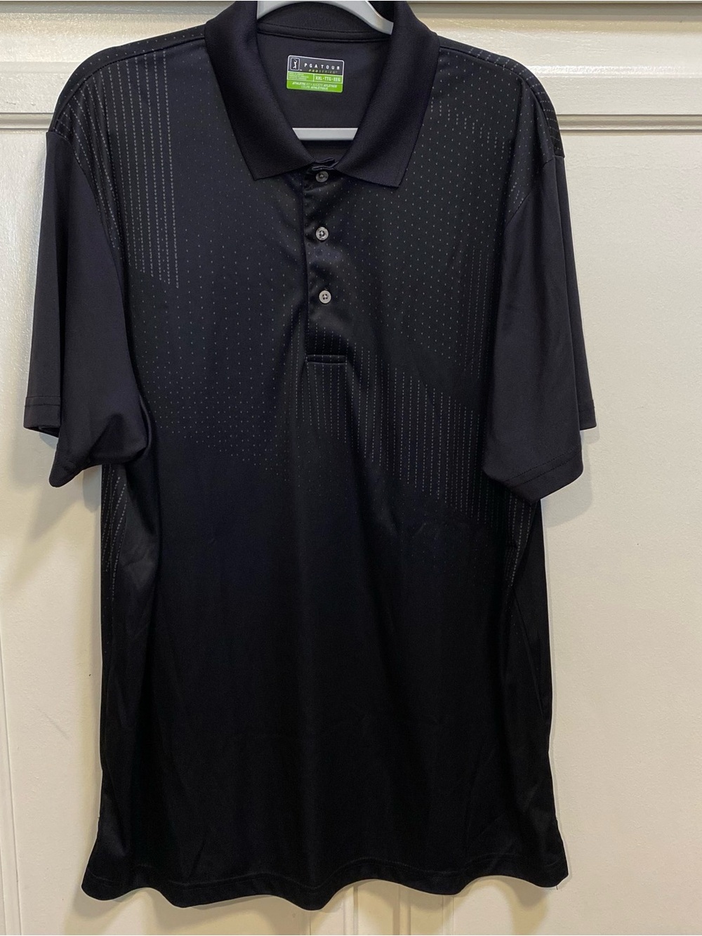 PGA Tour Black Short-Sleeve Performance Polo